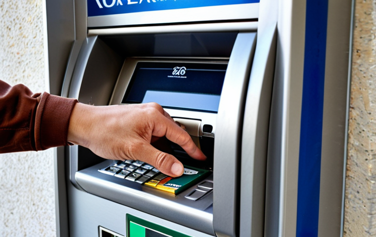 북마케도니아에서 ATM 찾는 법 - "A tourist in Skopje, Macedonia, using a mobile banking app to locate a nearby ATM, cityscape in the...
