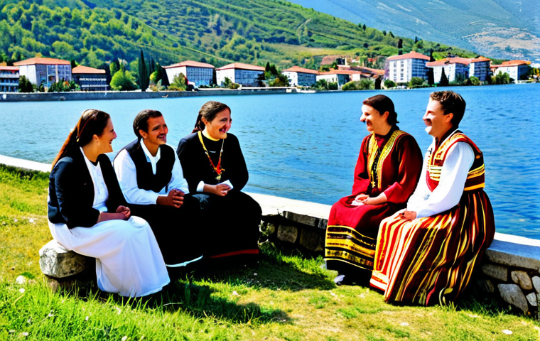 북마케도니아와 유럽연합 관계 - Economic Opportunity**

"A bustling marketplace in Skopje, filled with vendors selling local produce...